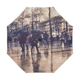 Paris in the Rain Anti-UV Outside Print  Automatic Umbrella