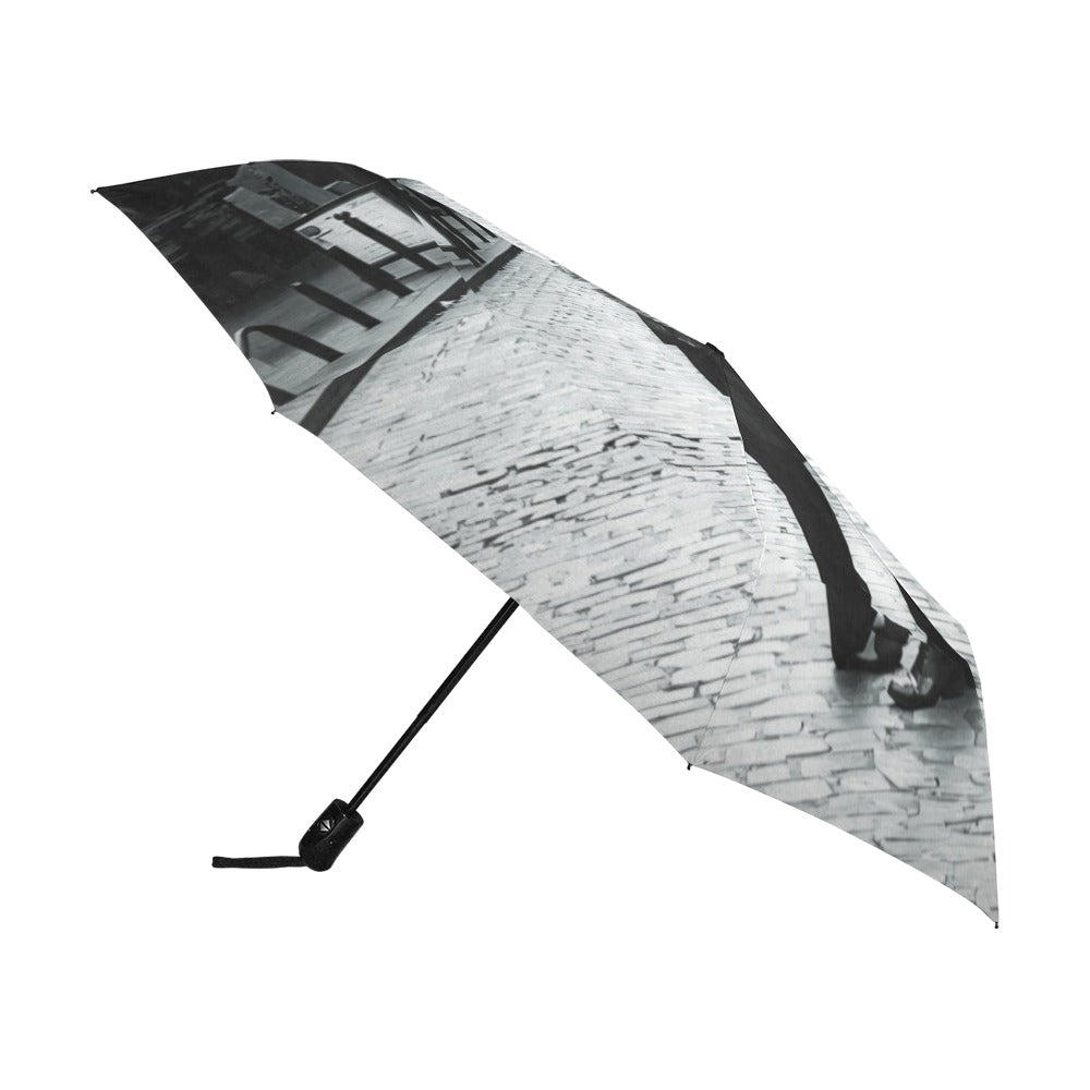 Parisian Romance Outside Print Automatic Umbrella